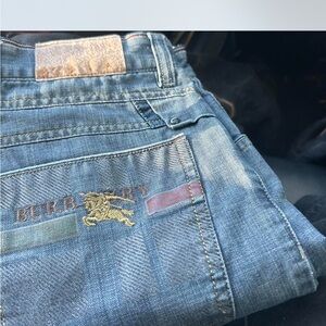 Blue Denim Jeans with Embroidered Detail